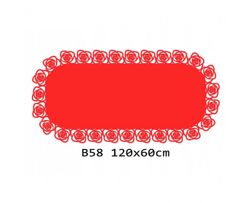 B58 120x60 cm Bieżnik obrus z filcu na stół